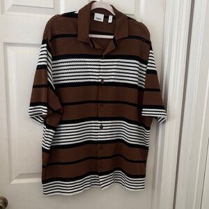 Burberry Brown Mesh Top